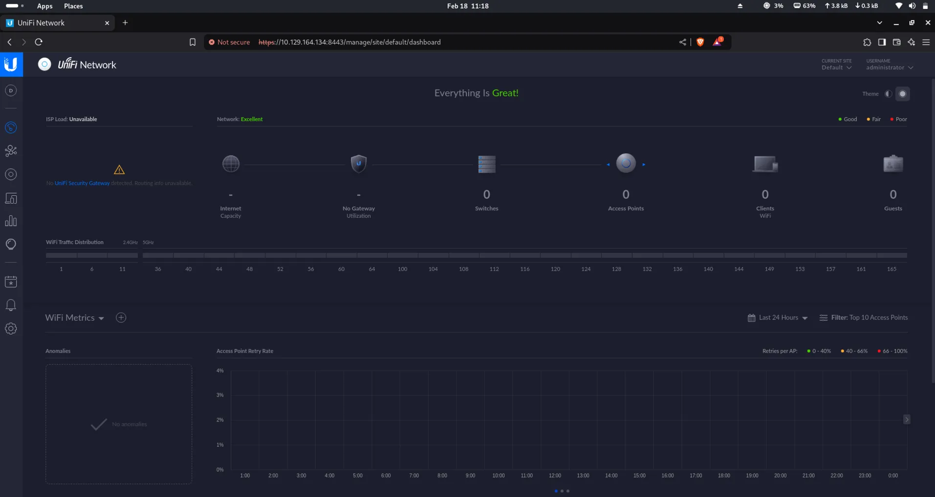 Access to Unifi web portal